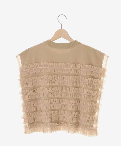 le.coeur blanc(ルクールブラン)の「チュールフリルフレンチニット(ニット/セーター・レディース・ベージュ/ブラック・38)」の22枚目の写真