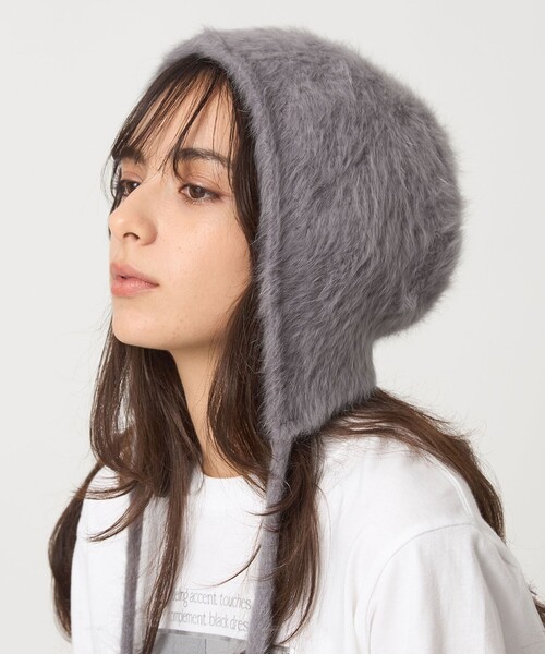 green label relaxing（グリーンレーベルリラクシング）の「ヘアリー イヤーカバーワッチ キャップ / 帽子（キャップ・レディース・ベージュ/ライトグレー/ブラック/オフホワイト・FREE）」の3枚目の写真