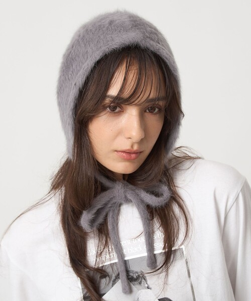 green label relaxing（グリーンレーベルリラクシング）の「ヘアリー イヤーカバーワッチ キャップ / 帽子（キャップ・レディース・ベージュ/ライトグレー/ブラック/オフホワイト・FREE）」の7枚目の写真