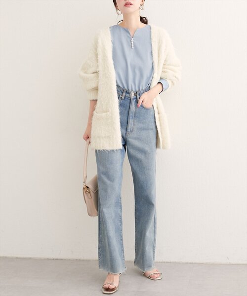 natural couture(ナチュラルクチュール)の「【WEB限定】パール付きスキッパーブラウス(シャツ/ブラウス・レディース・オレンジ/グレイッシュベージュ/ピンク系その他/サックスブルー/ブラック・FREE)」の22枚目の写真