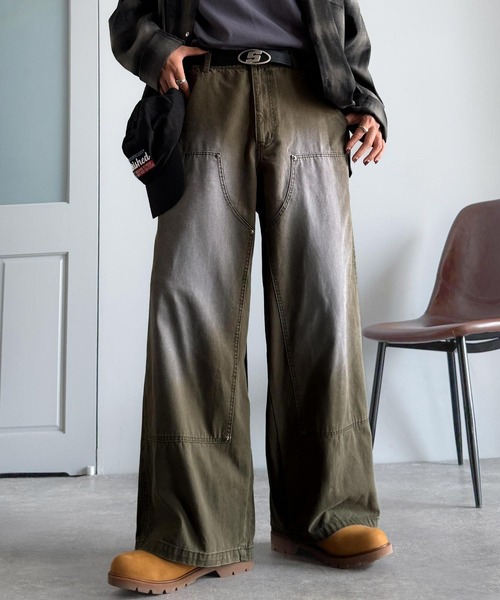 Classical Origin（クラシカルオリジン）の「綿100％ダック素材ダブルニーデザインパンツ／Duck Fabric Double Knee Detail Pants（チノパンツ・メンズ・カーキ/ブラウン/ベージュ・LARGE/MEDIUM/SMALL）」の3枚目の写真