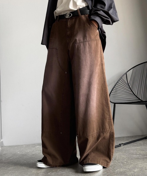 Classical Origin（クラシカルオリジン）の「綿100％ダック素材ダブルニーデザインパンツ／Duck Fabric Double Knee Detail Pants（チノパンツ・メンズ・カーキ/ブラウン/ベージュ・LARGE/MEDIUM/SMALL）」の20枚目の写真