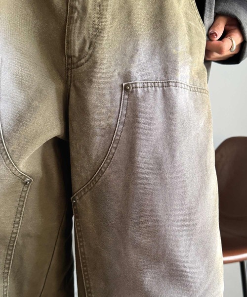 Classical Origin（クラシカルオリジン）の「綿100％ダック素材ダブルニーデザインパンツ／Duck Fabric Double Knee Detail Pants（チノパンツ・メンズ・カーキ/ブラウン/ベージュ・LARGE/MEDIUM/SMALL）」の8枚目の写真