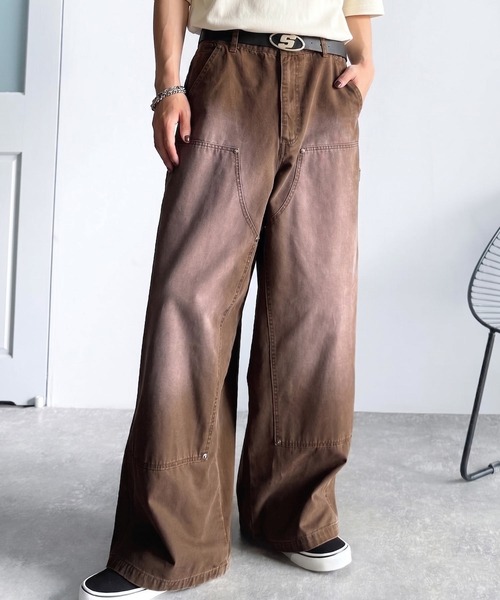 Classical Origin（クラシカルオリジン）の「綿100％ダック素材ダブルニーデザインパンツ／Duck Fabric Double Knee Detail Pants（チノパンツ・メンズ・カーキ/ブラウン/ベージュ・LARGE/MEDIUM/SMALL）」の11枚目の写真
