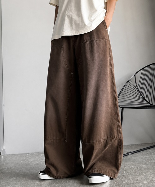 Classical Origin（クラシカルオリジン）の「綿100％ダック素材ダブルニーデザインパンツ／Duck Fabric Double Knee Detail Pants（チノパンツ・メンズ・カーキ/ブラウン/ベージュ・LARGE/MEDIUM/SMALL）」の10枚目の写真