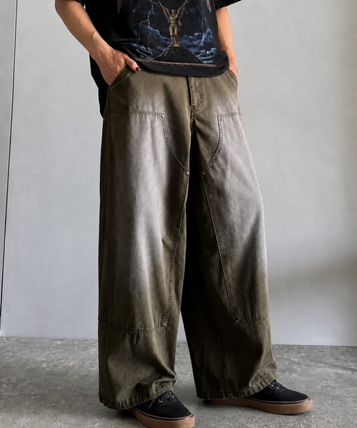 Classical Origin（クラシカルオリジン）の「綿100％ダック素材ダブルニーデザインパンツ／Duck Fabric Double Knee Detail Pants（チノパンツ・メンズ・カーキ/ブラウン/ベージュ・LARGE/MEDIUM/SMALL）」の13枚目の写真