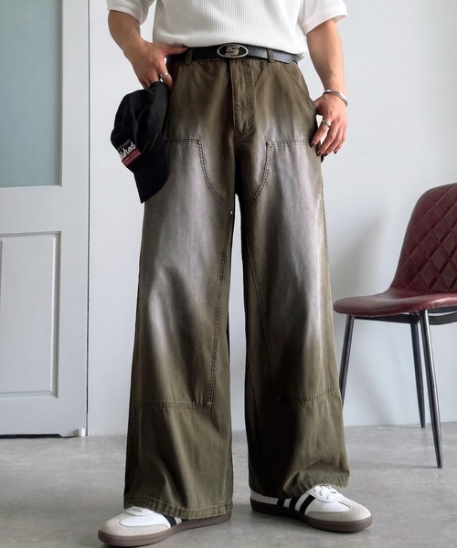 Classical Origin（クラシカルオリジン）の「綿100％ダック素材ダブルニーデザインパンツ／Duck Fabric Double Knee Detail Pants（チノパンツ・メンズ・カーキ/ブラウン/ベージュ・LARGE/MEDIUM/SMALL）」の14枚目の写真