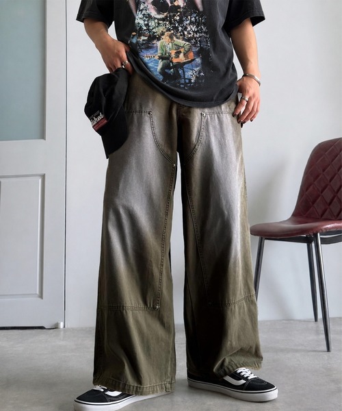 Classical Origin（クラシカルオリジン）の「綿100％ダック素材ダブルニーデザインパンツ／Duck Fabric Double Knee Detail Pants（チノパンツ・メンズ・カーキ/ブラウン/ベージュ・LARGE/MEDIUM/SMALL）」の18枚目の写真