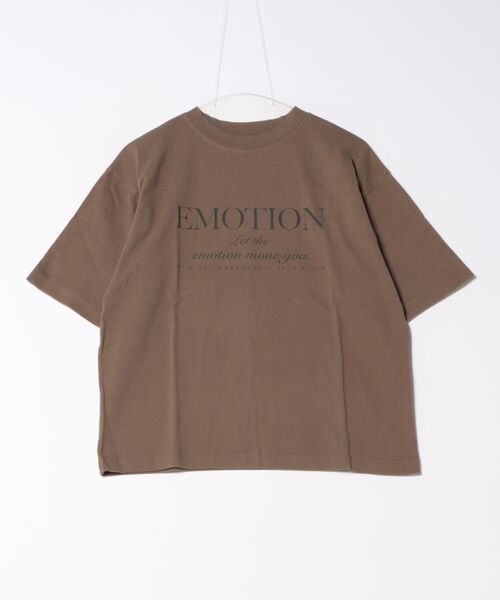 Scrap Book（スクラップブック）の「【Scrap Book】16oeTee 別注柄EMOTION（Tシャツ/カットソー・レディース・ホワイト/ベージュ/グレー/ブラウン・FREE）」の7枚目の写真