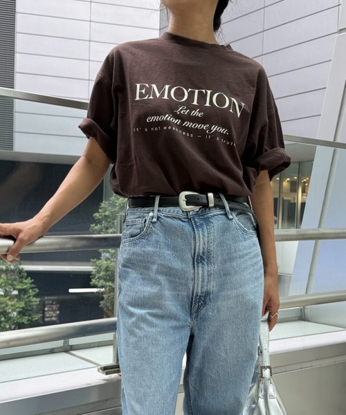 Scrap Book（スクラップブック）の「【Scrap Book】16oeTee 別注柄EMOTION（Tシャツ/カットソー・レディース・ホワイト/ベージュ/グレー/ブラウン・FREE）」の10枚目の写真