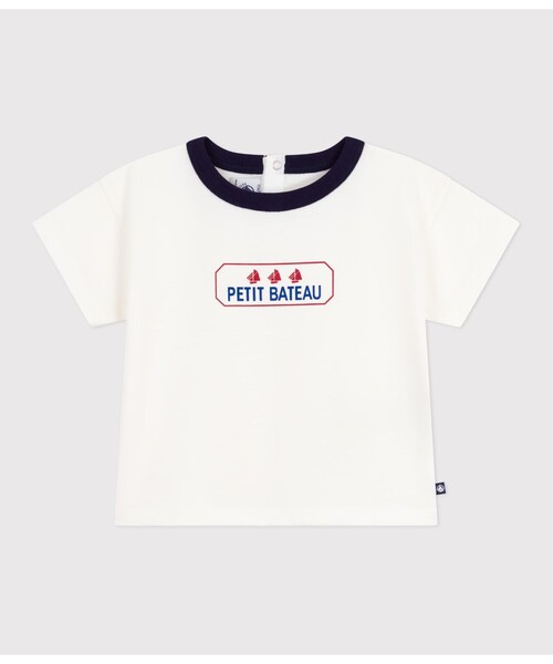 PETIT BATEAU（プチバトー）の「半袖Ｔシャツ（Tシャツ/カットソー・キッズ・オフホワイト・12MONTH/18MONTH/24MONTH/36MONTH）」の3枚目の写真