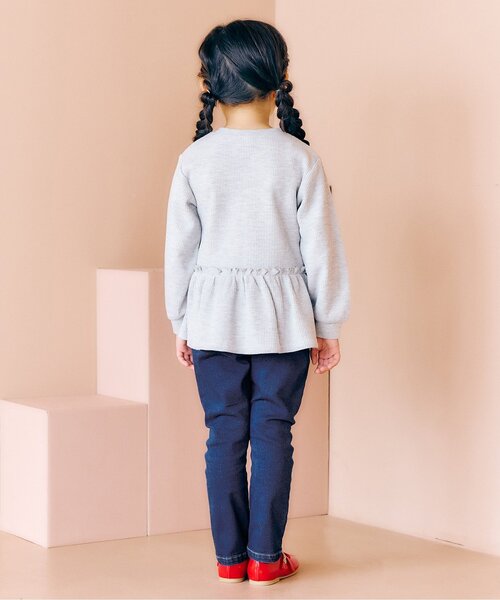 apres les cours（アプレレクール）の「【ストレート】ハート刺繍スリムきゅんパンツ_ジュニア対応（その他パンツ・キッズ・サックスブルー/ベージュ/ネイビー・80/90/100/110/120/130/140）」の21枚目の写真