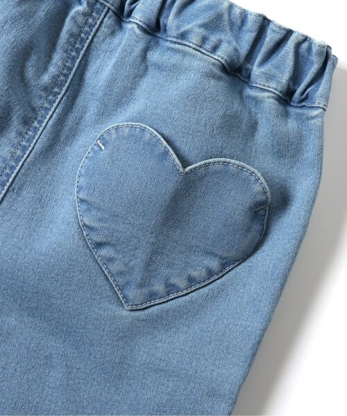 apres les cours（アプレレクール）の「【ストレート】ハート刺繍スリムきゅんパンツ_ジュニア対応（その他パンツ・キッズ・サックスブルー/ベージュ/ネイビー・80/90/100/110/120/130/140）」の5枚目の写真
