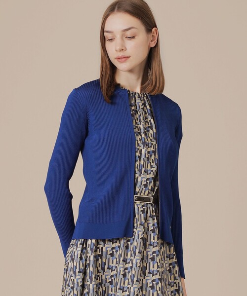 MACKINTOSH LONDON(マッキントッシュ ロンドン)の「ブライトレーヨンニットカーディガン(カーディガン/ボレロ・レディース・ブラック/ライトブルー/ピンク系その他2/ブラウン・38/40)」の1枚目の写真