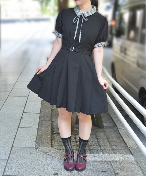 プレッピーライクミニワンピース（ワンピース）｜axes femme