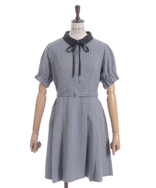 axes femme（アクシーズファム）の「プレッピーライクミニワンピース（ワンピース・レディース・ブラック/グレー/ネイビー・FREE）」の17枚目の写真