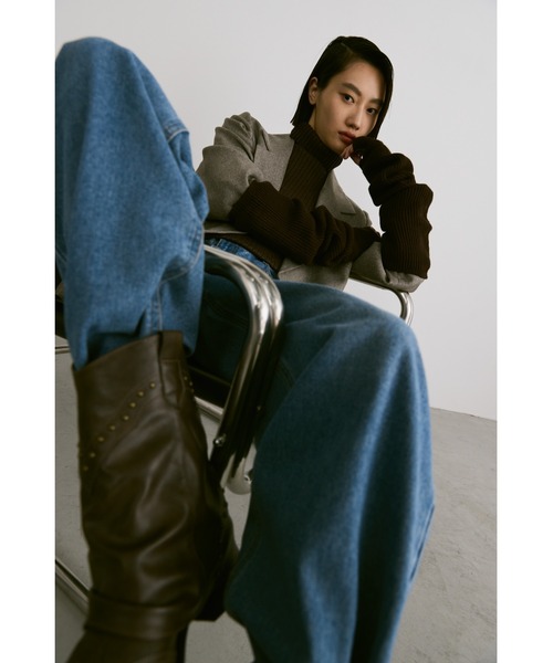 un/neu(アンノイ)の「ルーズニットアームウォーマー / リブニットアームカバー(アームカバー・レディース・ブラウン/レッド/アイボリー/グレー/ブルー・FREE)」の20枚目の写真