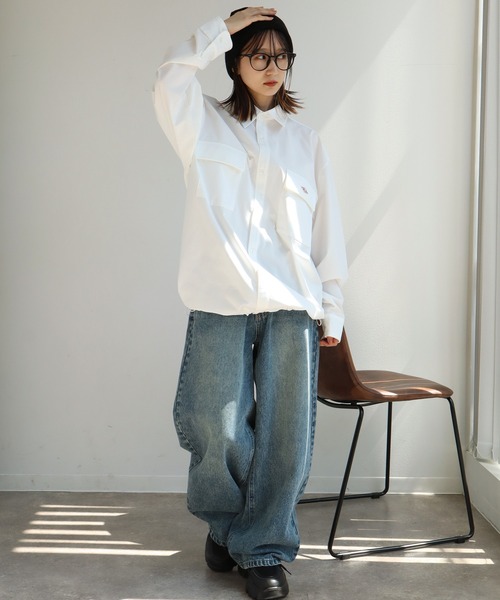 BALL(ボール)の「【BALL/ボール】ストレッチ天竺 ドローストリングシャツ(シャツ/ブラウス・メンズ・ホワイト/チャコールグレー/ブラック/ライトベージュ・LL/M/L)」の19枚目の写真
