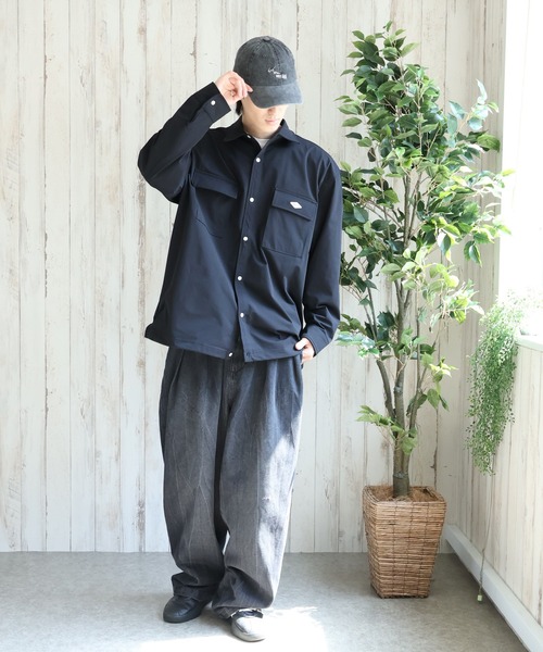 BALL(ボール)の「【BALL/ボール】ストレッチ天竺 ドローストリングシャツ(シャツ/ブラウス・メンズ・ホワイト/チャコールグレー/ブラック/ライトベージュ・LL/M/L)」の22枚目の写真