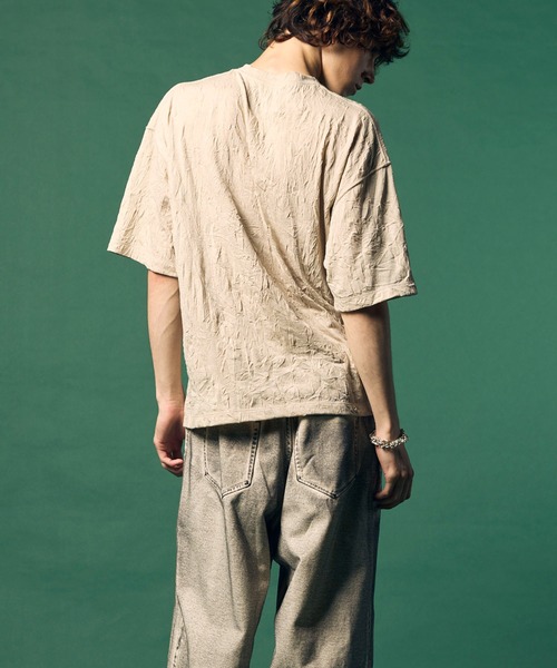 MAISON SPECIAL（メゾンスペシャル）の「《UNISEX》Catch Washer Processing Prime-Over Crew Neck T-Shirt/キャッチワッシャー加工プライムオーバークルーネックTシャツ【MAISON SPECIAL/メゾンスペシャル】（Tシャツ/カットソー・メンズ・ラベンダー/ピンク/ブラック/グレイッシュベージュ・0/1/2）」の18枚目の写真