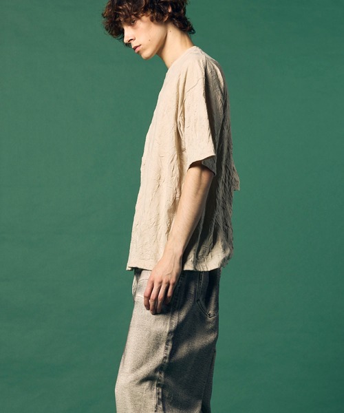 MAISON SPECIAL（メゾンスペシャル）の「《UNISEX》Catch Washer Processing Prime-Over Crew Neck T-Shirt/キャッチワッシャー加工プライムオーバークルーネックTシャツ【MAISON SPECIAL/メゾンスペシャル】（Tシャツ/カットソー・メンズ・ラベンダー/ピンク/ブラック/グレイッシュベージュ・0/1/2）」の17枚目の写真