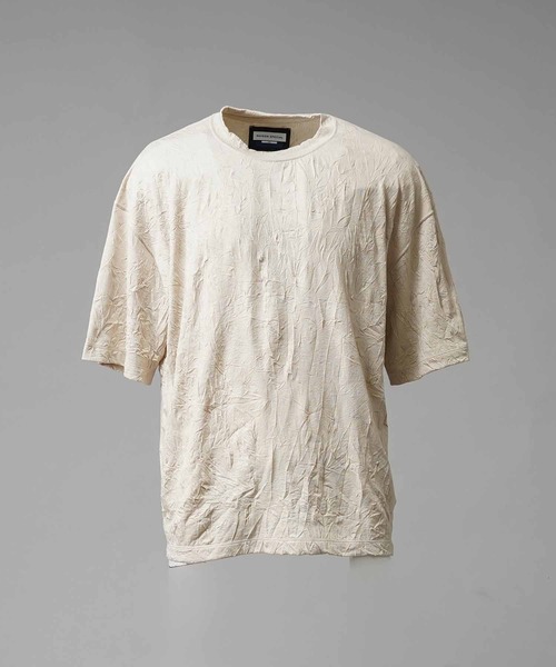 MAISON SPECIAL（メゾンスペシャル）の「《UNISEX》Catch Washer Processing Prime-Over Crew Neck T-Shirt/キャッチワッシャー加工プライムオーバークルーネックTシャツ【MAISON SPECIAL/メゾンスペシャル】（Tシャツ/カットソー・メンズ・ラベンダー/ピンク/ブラック/グレイッシュベージュ・0/1/2）」の10枚目の写真