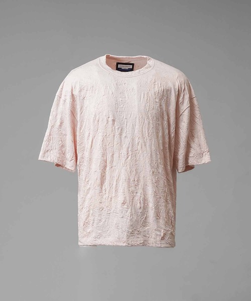 MAISON SPECIAL（メゾンスペシャル）の「《UNISEX》Catch Washer Processing Prime-Over Crew Neck T-Shirt/キャッチワッシャー加工プライムオーバークルーネックTシャツ【MAISON SPECIAL/メゾンスペシャル】（Tシャツ/カットソー・メンズ・ラベンダー/ピンク/ブラック/グレイッシュベージュ・0/1/2）」の9枚目の写真