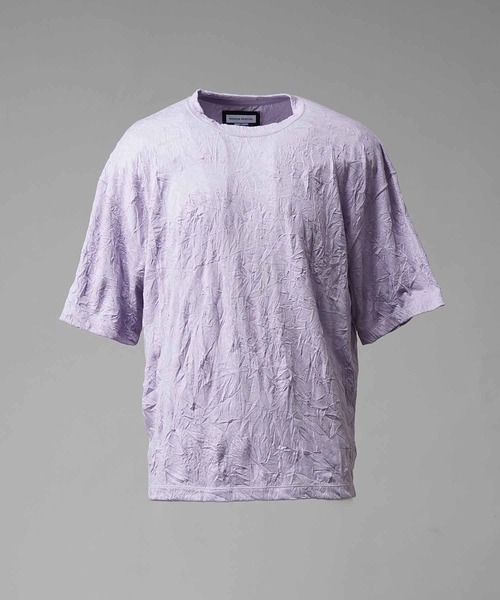 MAISON SPECIAL（メゾンスペシャル）の「《UNISEX》Catch Washer Processing Prime-Over Crew Neck T-Shirt/キャッチワッシャー加工プライムオーバークルーネックTシャツ【MAISON SPECIAL/メゾンスペシャル】（Tシャツ/カットソー・メンズ・ラベンダー/ピンク/ブラック/グレイッシュベージュ・0/1/2）」の7枚目の写真