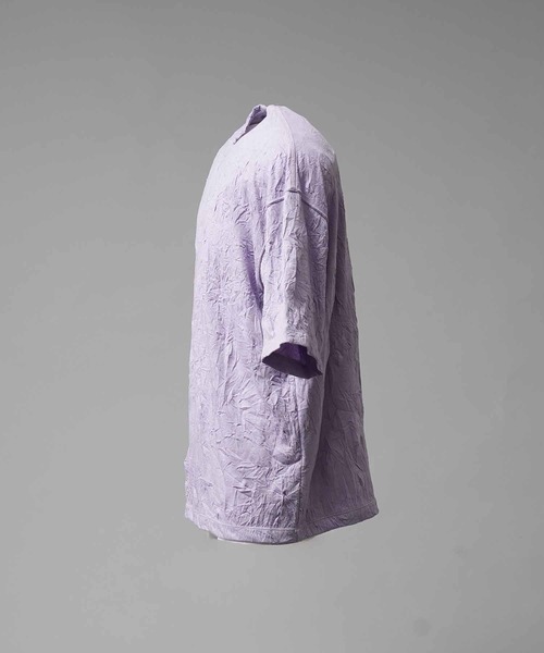 MAISON SPECIAL（メゾンスペシャル）の「《UNISEX》Catch Washer Processing Prime-Over Crew Neck T-Shirt/キャッチワッシャー加工プライムオーバークルーネックTシャツ【MAISON SPECIAL/メゾンスペシャル】（Tシャツ/カットソー・メンズ・ラベンダー/ピンク/ブラック/グレイッシュベージュ・0/1/2）」の6枚目の写真