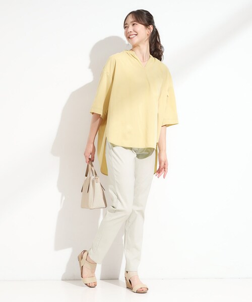 SHOO・LA・RUE(シューラルー)の「【S-LL/洗濯機可】ぐんぐん伸びる ハイパースキニーパンツ(その他パンツ・レディース・オレンジ/カーキ/ライトベージュ/ブラック・03/02/01/04)」の14枚目の写真