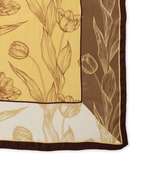 VIS(ビス)の「チューリップ柄スカーフ90×90cm(バンダナ/スカーフ・レディース・ブラウン系その他3/ブルー系その他6・FREE)」の11枚目の写真