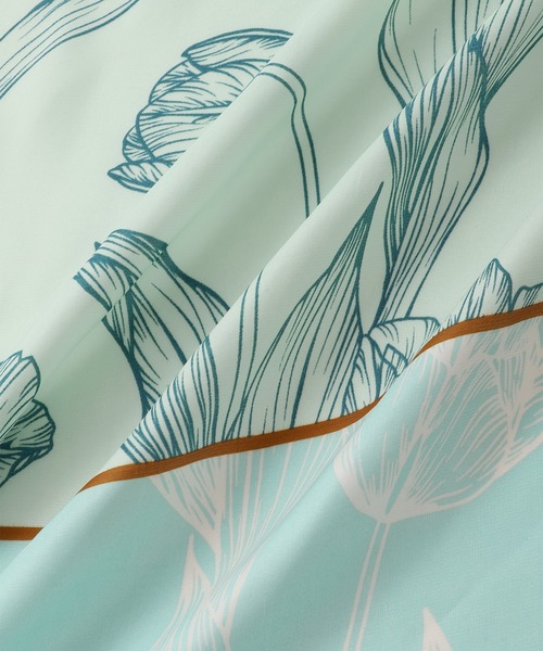 VIS(ビス)の「チューリップ柄スカーフ90×90cm(バンダナ/スカーフ・レディース・ブラウン系その他3/ブルー系その他6・FREE)」の14枚目の写真