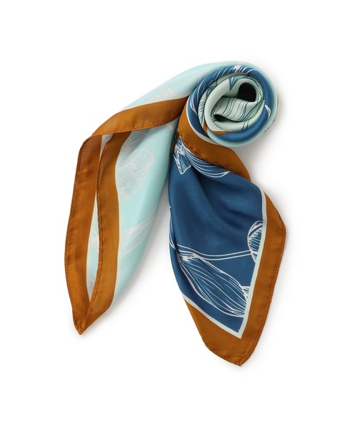 VIS(ビス)の「チューリップ柄スカーフ90×90cm(バンダナ/スカーフ・レディース・ブラウン系その他3/ブルー系その他6・FREE)」の15枚目の写真