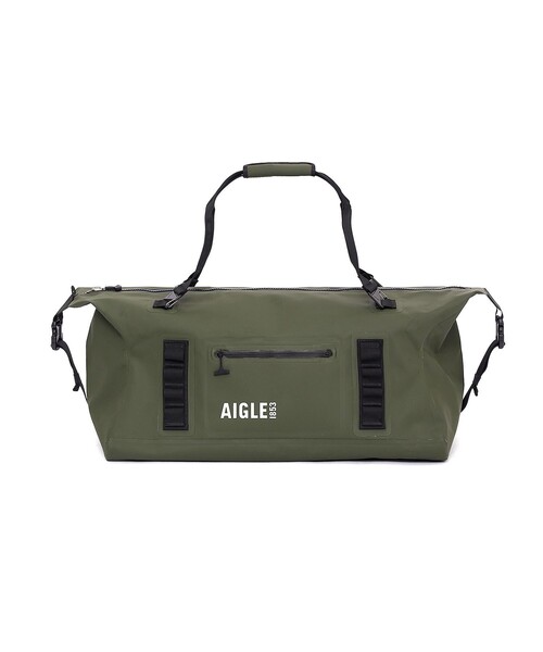 AIGLE（エーグル）の「防水 トラベルドライ ダッフルバッグ 75L（ボストンバッグ・レディース・ブラック/モスグリーン・FREE）」の8枚目の写真