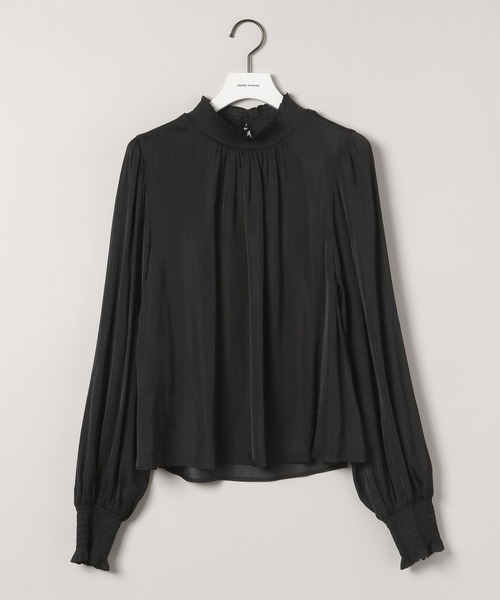 mysty woman（ミスティウーマン）の「シャーリングギャザーブラウス 581481（シャツ/ブラウス・レディース・ブラック/アイボリー/グレイッシュブルー・FREE）」の16枚目の写真