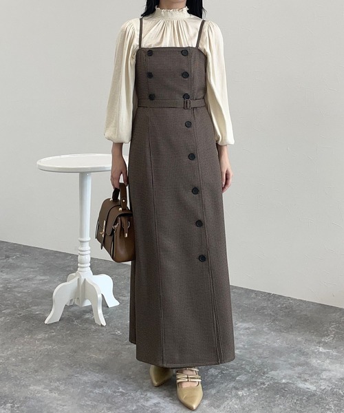 mysty woman（ミスティウーマン）の「シャーリングギャザーブラウス 581481（シャツ/ブラウス・レディース・ブラック/アイボリー/グレイッシュブルー・FREE）」の20枚目の写真