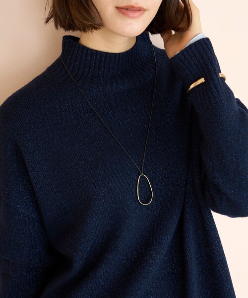 美品 カシミヤブレンド ツルバイ リブ編みタートルネックセーター レッドゆったり レディース ニット・セーター（条件：レッド系）| ファッション通販