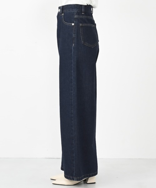 COHINA(コヒナ)の「KUROKI DENIM フレアワイド 【低身長・小柄女性】(デニムパンツ・レディース・ネイビー/ブラック/ブルー・XXXS/XS-Short/S-Short/M-Short/XS-Regular/S-Regular/M-Regular/XXS)」の14枚目の写真