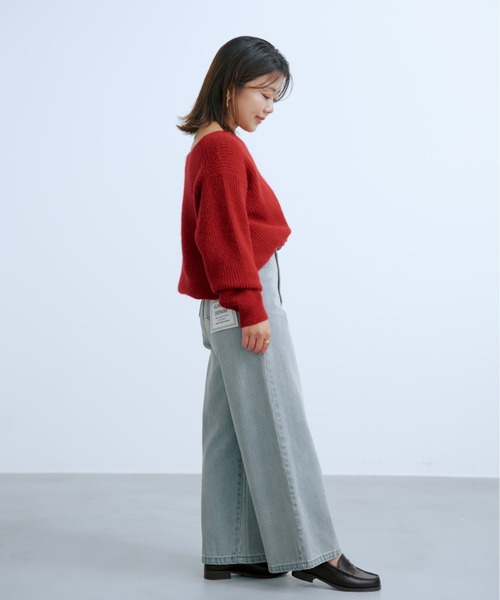 COHINA(コヒナ)の「KUROKI DENIM フレアワイド 【低身長・小柄女性】(デニムパンツ・レディース・ネイビー/ブラック/ブルー・XXXS/XS-Short/S-Short/M-Short/XS-Regular/S-Regular/M-Regular/XXS)」の11枚目の写真