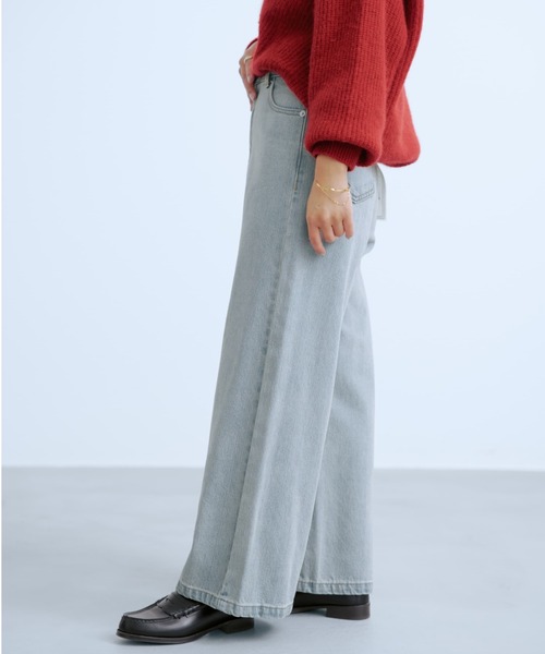 COHINA(コヒナ)の「KUROKI DENIM フレアワイド 【低身長・小柄女性】(デニムパンツ・レディース・ネイビー/ブラック/ブルー・XXXS/XS-Short/S-Short/M-Short/XS-Regular/S-Regular/M-Regular/XXS)」の12枚目の写真