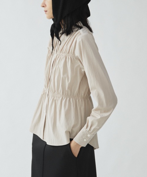 Aunt Marie's(アントマリーズ)の「ブロードシャーリングロングスリーブブラウス/シャツ(シャツ/ブラウス・レディース・ネイビー/ブラウン/グレイッシュベージュ・FREE)」の16枚目の写真