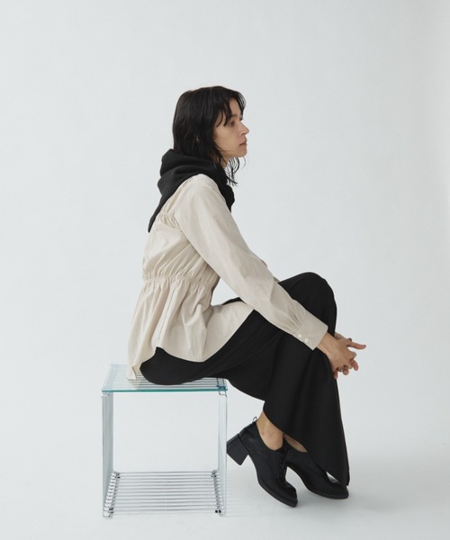 Aunt Marie's(アントマリーズ)の「ブロードシャーリングロングスリーブブラウス/シャツ(シャツ/ブラウス・レディース・ネイビー/ブラウン/グレイッシュベージュ・FREE)」の21枚目の写真
