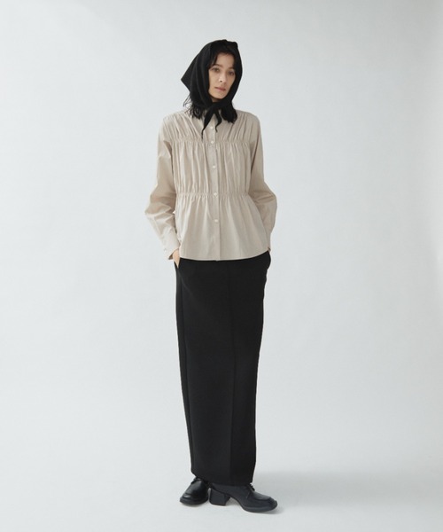 Aunt Marie's(アントマリーズ)の「ブロードシャーリングロングスリーブブラウス/シャツ(シャツ/ブラウス・レディース・ネイビー/ブラウン/グレイッシュベージュ・FREE)」の20枚目の写真