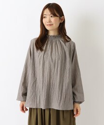 リップル シャーリングブラウス