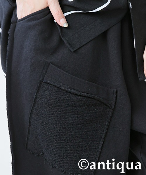 antiqua（アンティカ）の「デザインポケットスウェットパンツ（スウェットパンツ・レディース・ブラック/杢グレー・MEDIUM/LARGE）」の6枚目の写真