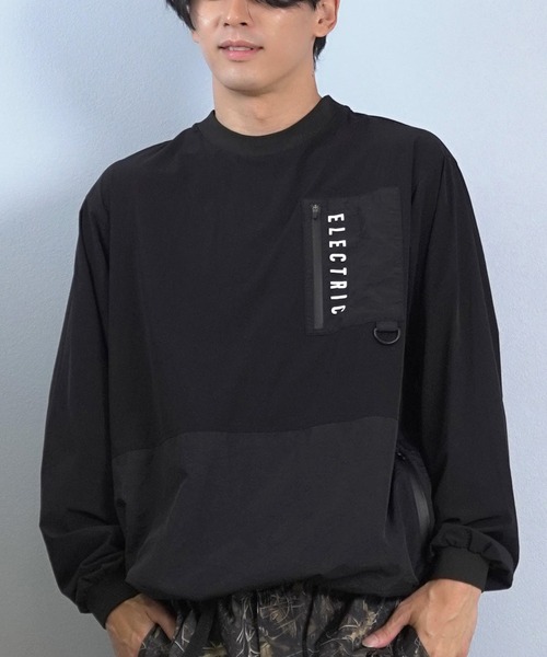 charbon 長袖カットソー　ロンT＆Tシャツ　ブラック　おまとめ セール】Electric/エレクトリック 長袖Tシャツ/ロンT ナイロンカーゴ