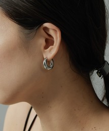 【ORLEAN】ドロップフープデザイン ピアス