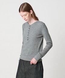【未使用品】スティーブンアラン ヘンリーネック コットンリブニット セーター S Steven Alan(スティーブンアラン)|「ヘンリーネック」に該当
