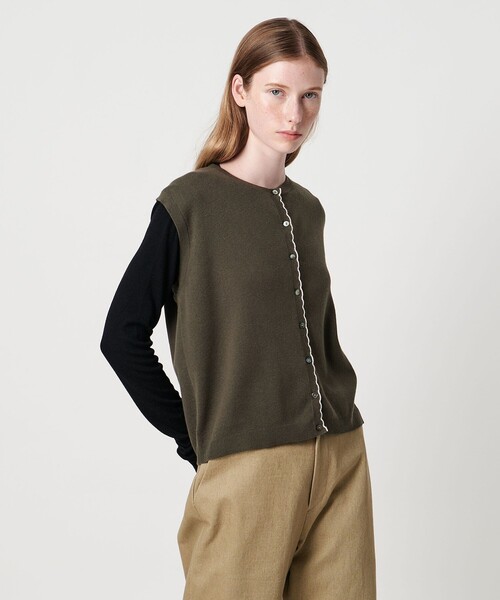 Steven Alan＞ウール リブ ヘンリーネック プルオーバー（Tシャツ