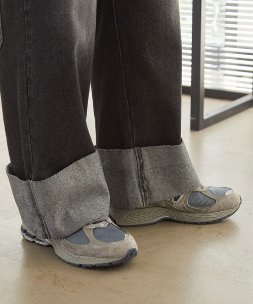 THE CRAFT CREW PRODUCTS（ザクラフトクループロダクツ）の「〈マシンウォッシャブル〉ビッグポケットデザイン ターンバック ワイドストレートデニムパンツ【THE CRAFT CREW PRODUCTS】（デニムパンツ・レディース・ネイビー/ライトブルー/ブラック・M/L）」の15枚目の写真